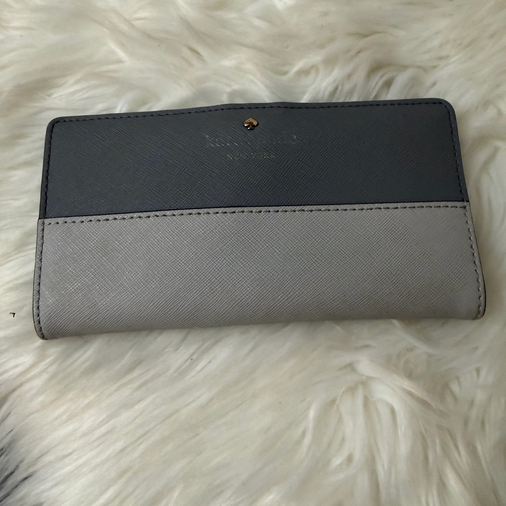 Kate Spade Light Gray Wallet with Zipper Accent - Picture 2 of 5